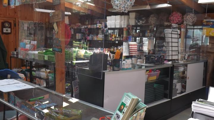 Inside the camp general store